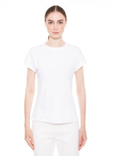 T-SHIRT GIROCOLLO JERSEY DI COTONE