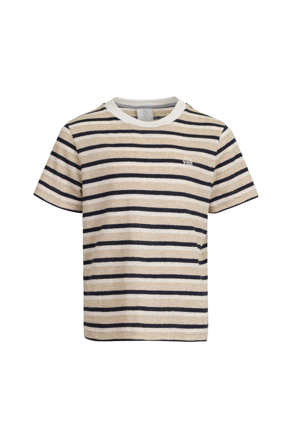 CREW NECK VISCOSE LINEN T-SHIRT KIDS
