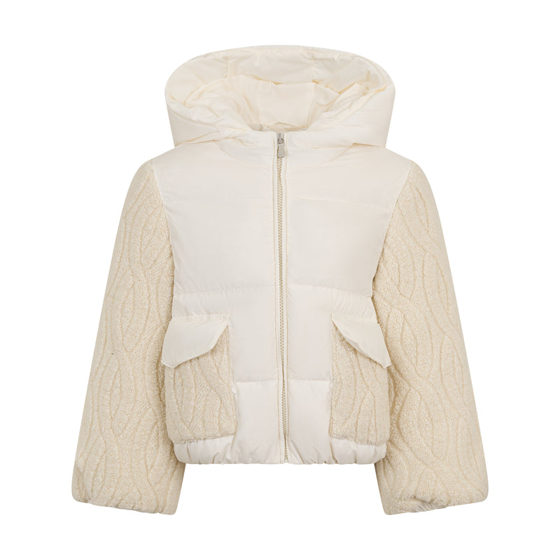 GIUBBINO BIMATERICO CON CAPPUCCIO