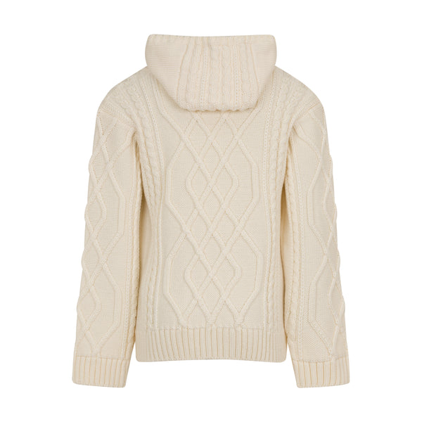 MAGLIA IN LANA CON CAPPUCCIO