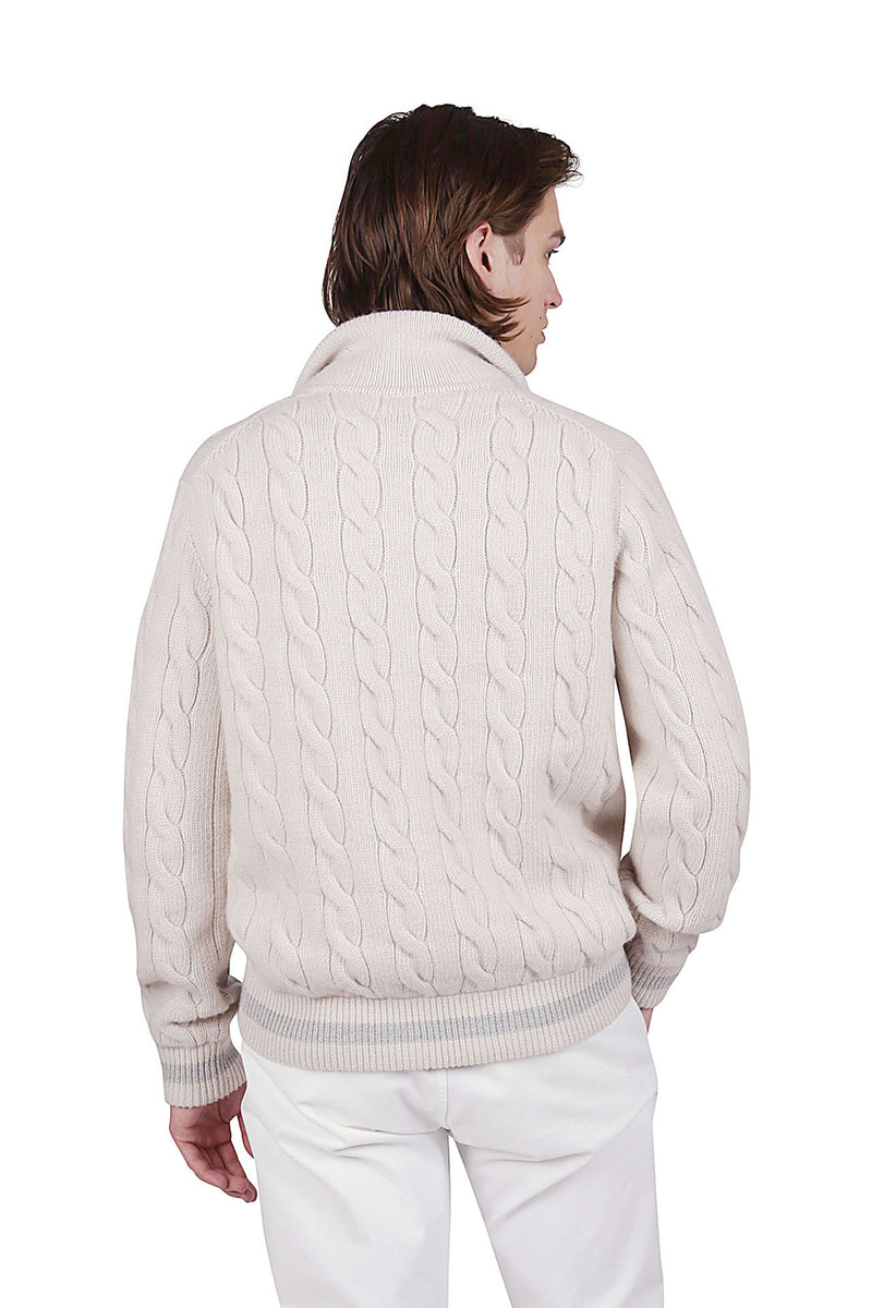 MAGLIA FULL ZIP LANA CASHMERE