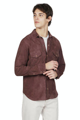 CAMICIA TEXAS IN PELLE SUEDE