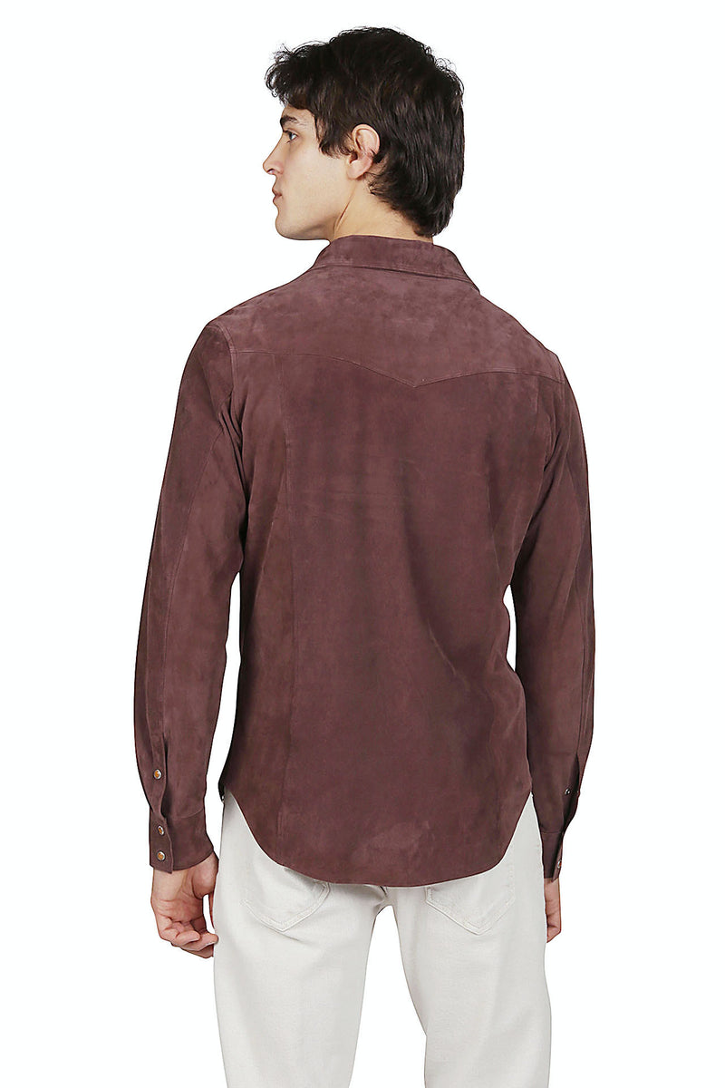 CAMICIA TEXAS IN PELLE SUEDE