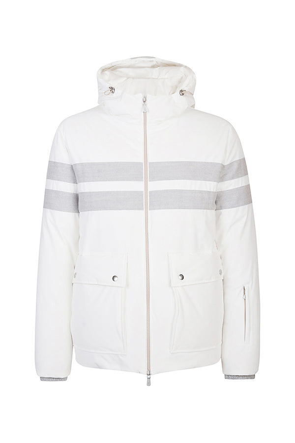 Bimateric jacket technical fabric and united wool