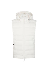 GILET CON CAPPUCCIO LANA E CASHMERE