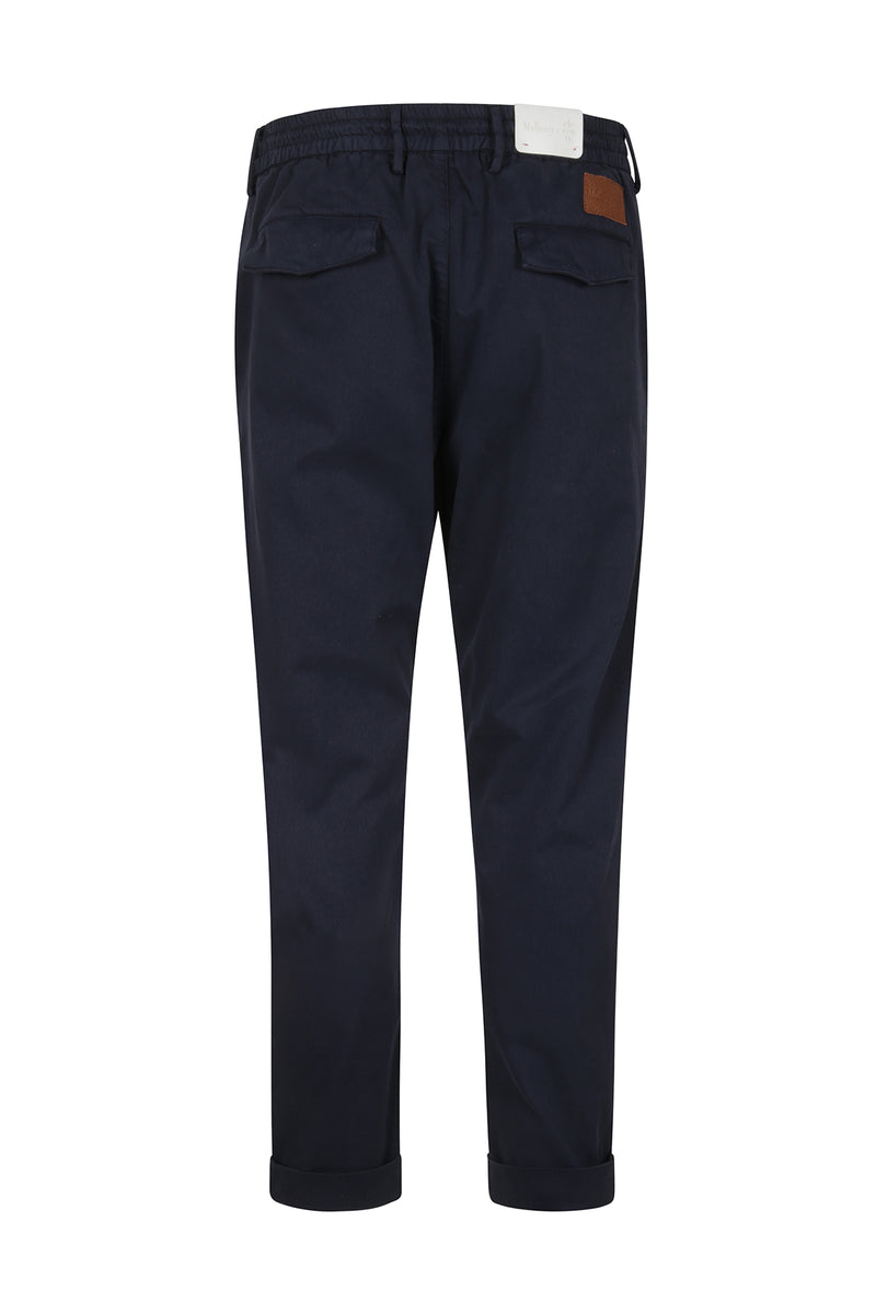 PANTALONE COTONE STRETCH E PELLE