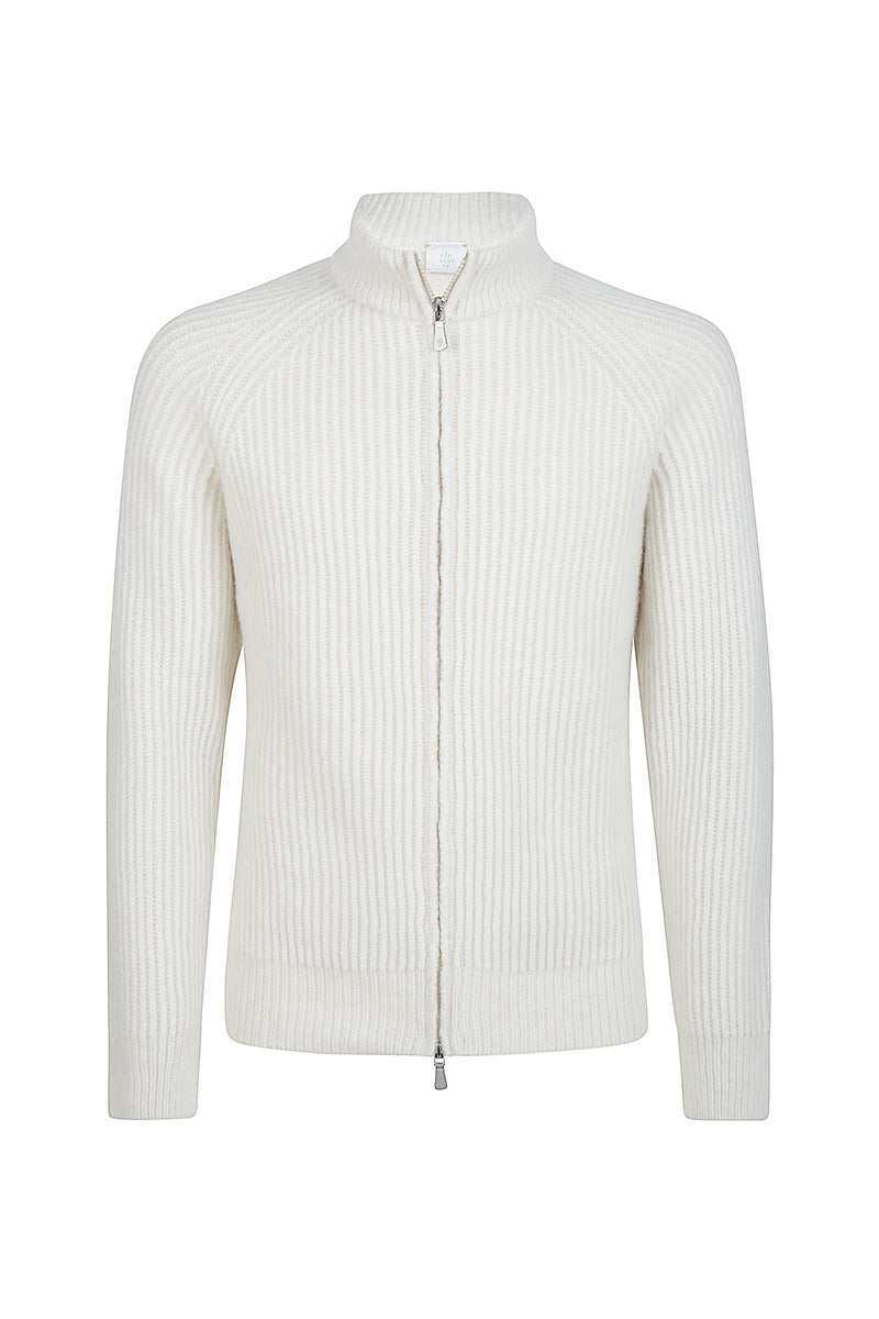 MAGLIA FULL ZIP CASHMERE SETA