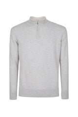 HALF ZIP CASHMERE SWEATER