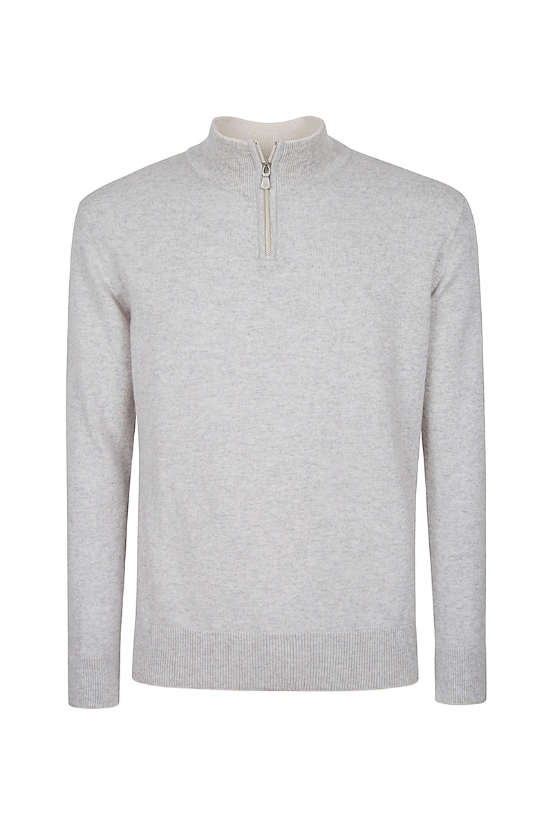 HALF ZIP CASHMERE SWEATER