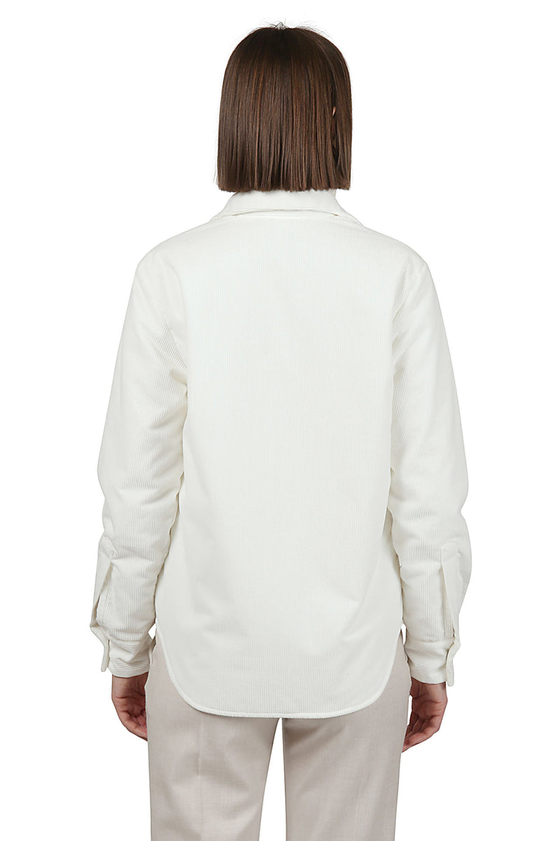 CAMICIA VELLUTO COTONE RIGATO