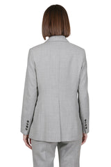 Double -breasted jacket wool polyamide lurex