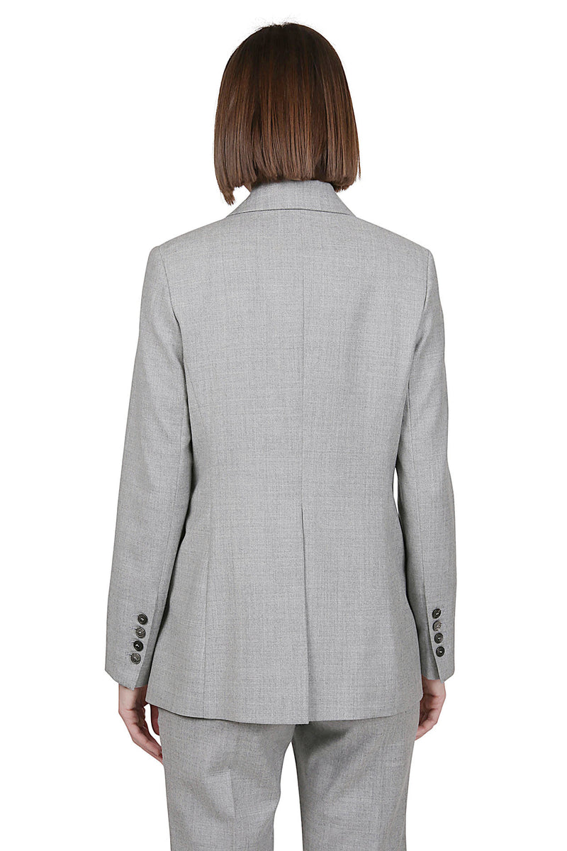 Double -breasted jacket wool polyamide lurex