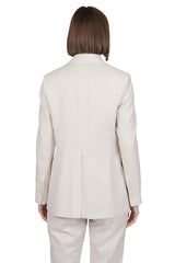 Double -breasted jacket wool polyamide lurex