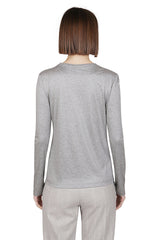 T-SHIRT GIROCOLLO TENCEL COTONE MELANGE