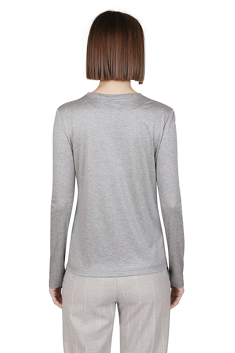 T-SHIRT GIROCOLLO TENCEL COTONE MELANGE