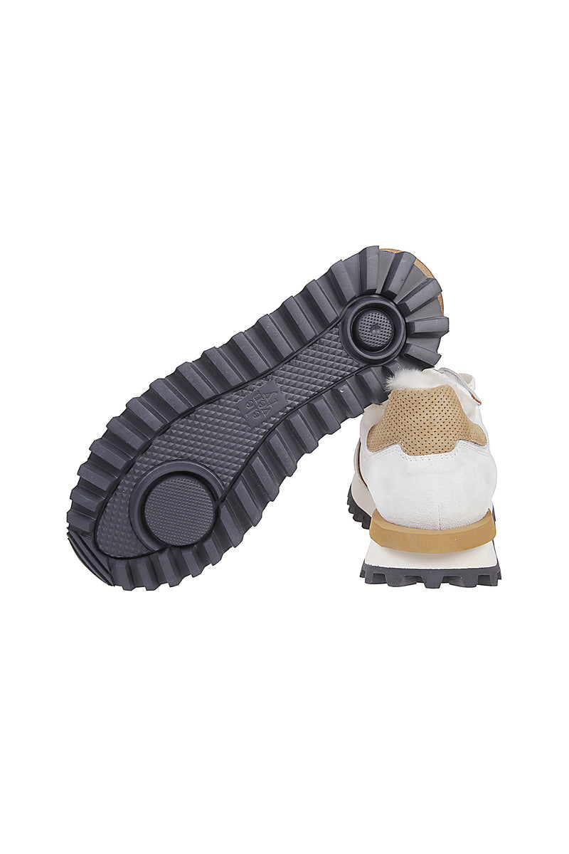 SNEAKERS SUEDE VITELLO, NYLON E MONTONE AGNELLO