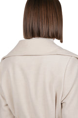 CAPPOTTO CON CINTURA CASHMERE UNITO E COLLO IN PELLICCIA