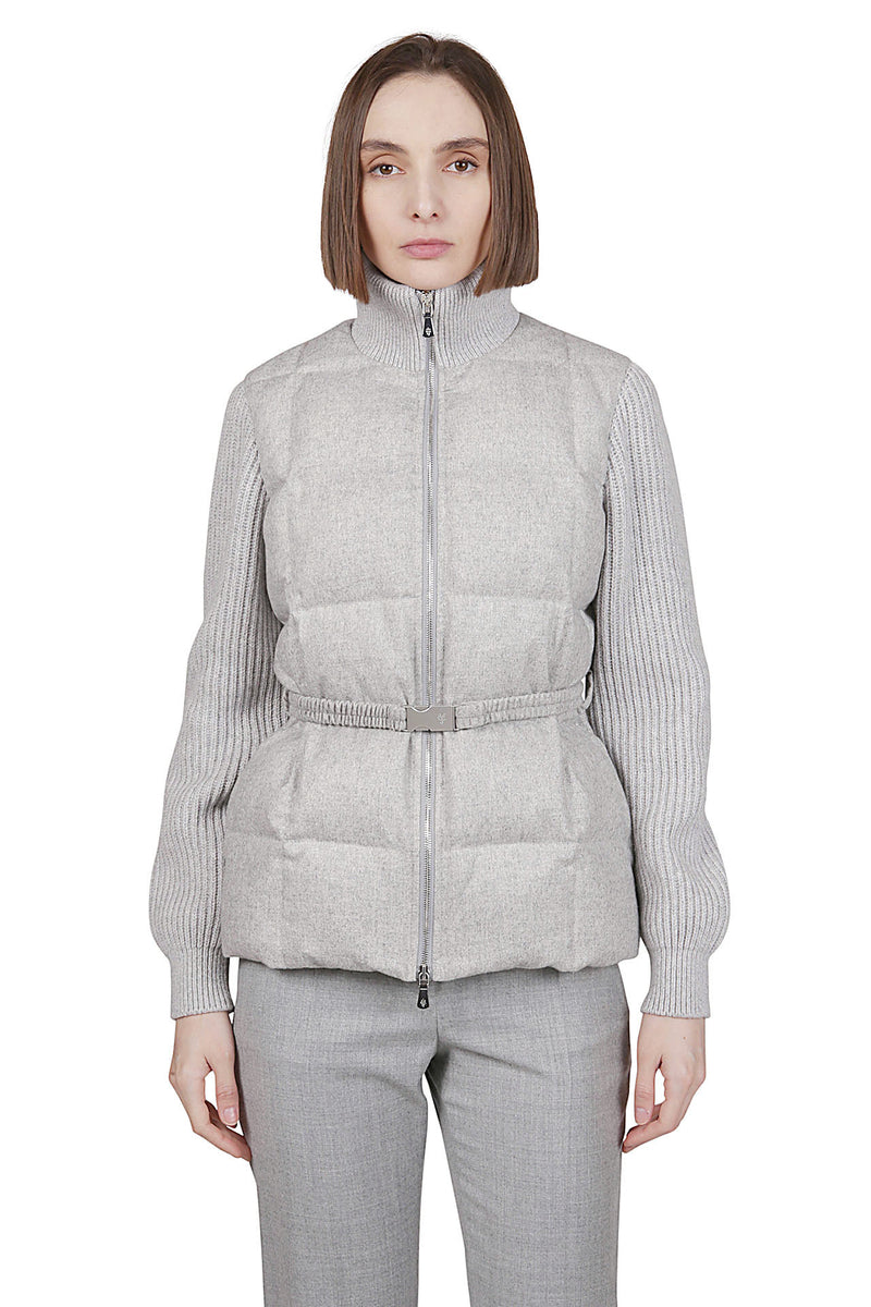 GIUBBINO BIMATERICO SETA CASHMERE E MAGLIA