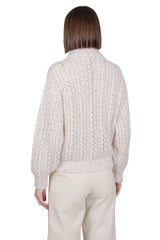 Full Zip Cotton shirt Kid Mohair Silk Lurex