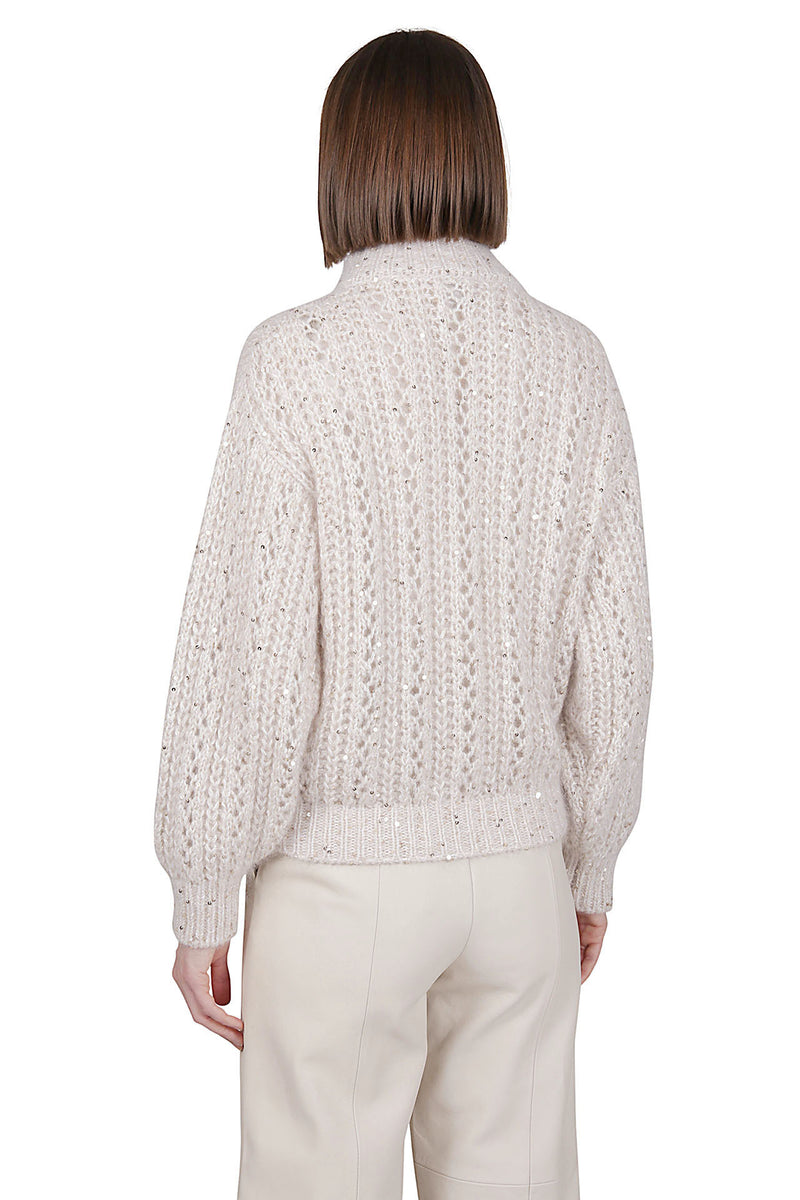 Full Zip Cotton shirt Kid Mohair Silk Lurex