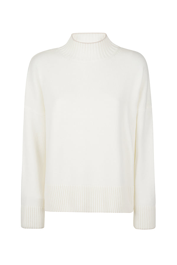 CASHMERE TURTLENECK WITH TIPPING
