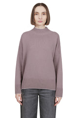 MAGLIA COLLO ALTO CASHMERE CON TIPPING
