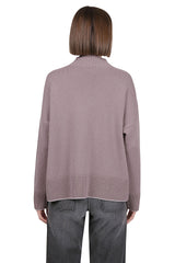 MAGLIA COLLO ALTO CASHMERE CON TIPPING