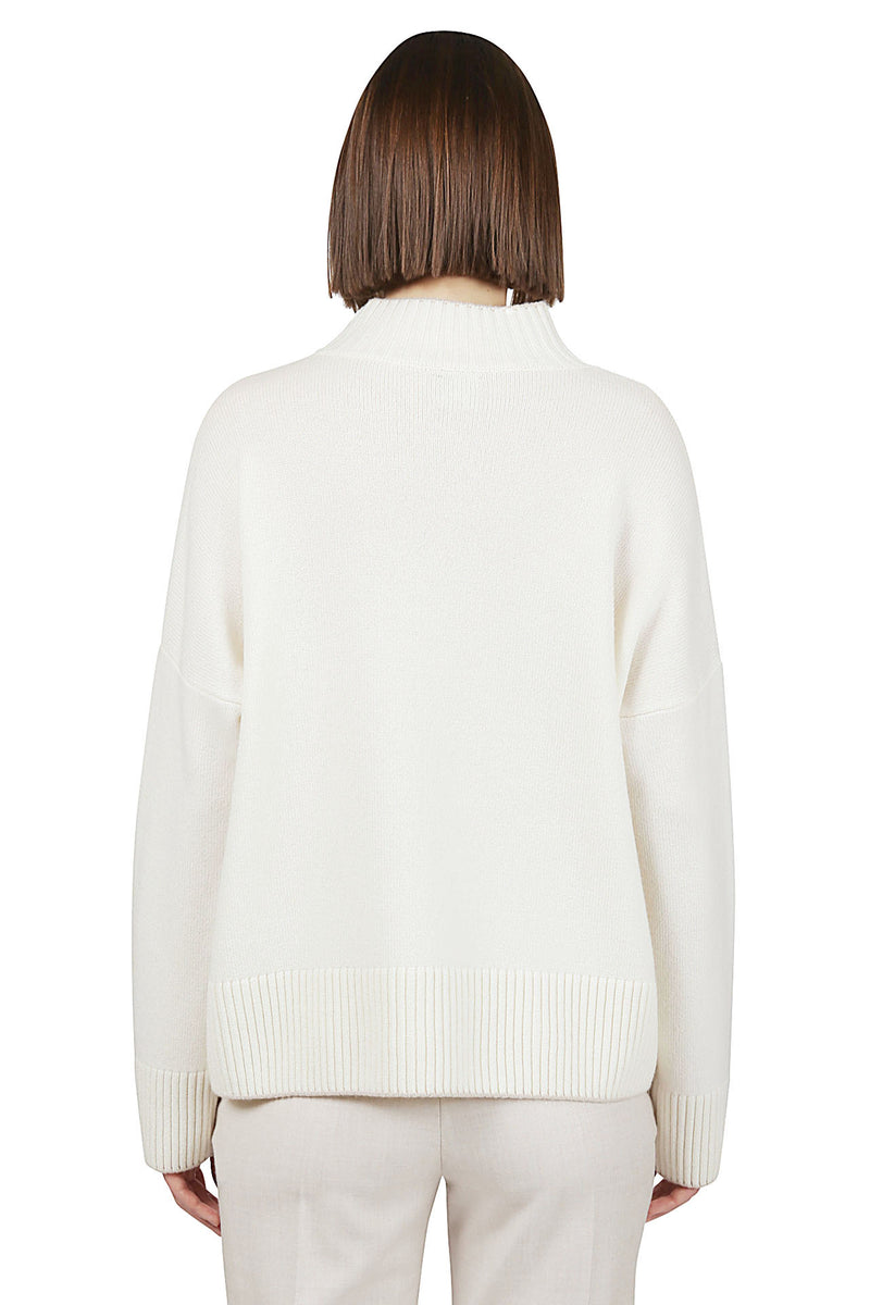 MAGLIA COLLO ALTO CASHMERE CON TIPPING
