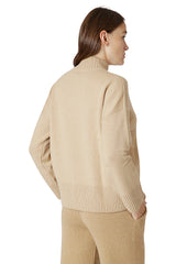 MAGLIA COLLO ALTO CASHMERE CON TIPPING