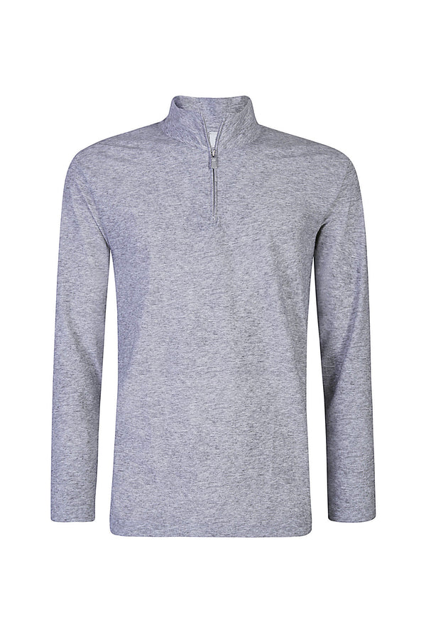 HALF-ZIP SWEATSHIRT STAND-UP COLLAR