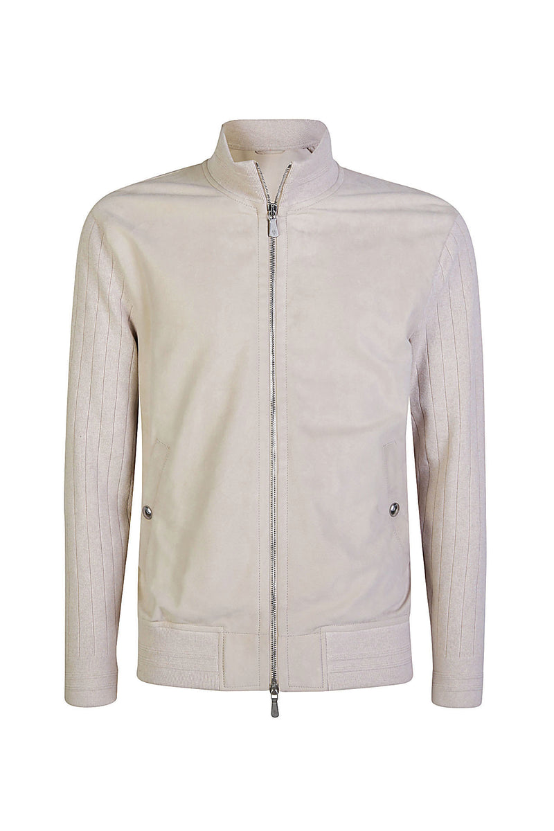 SUEDE JACKET AND SWEATER