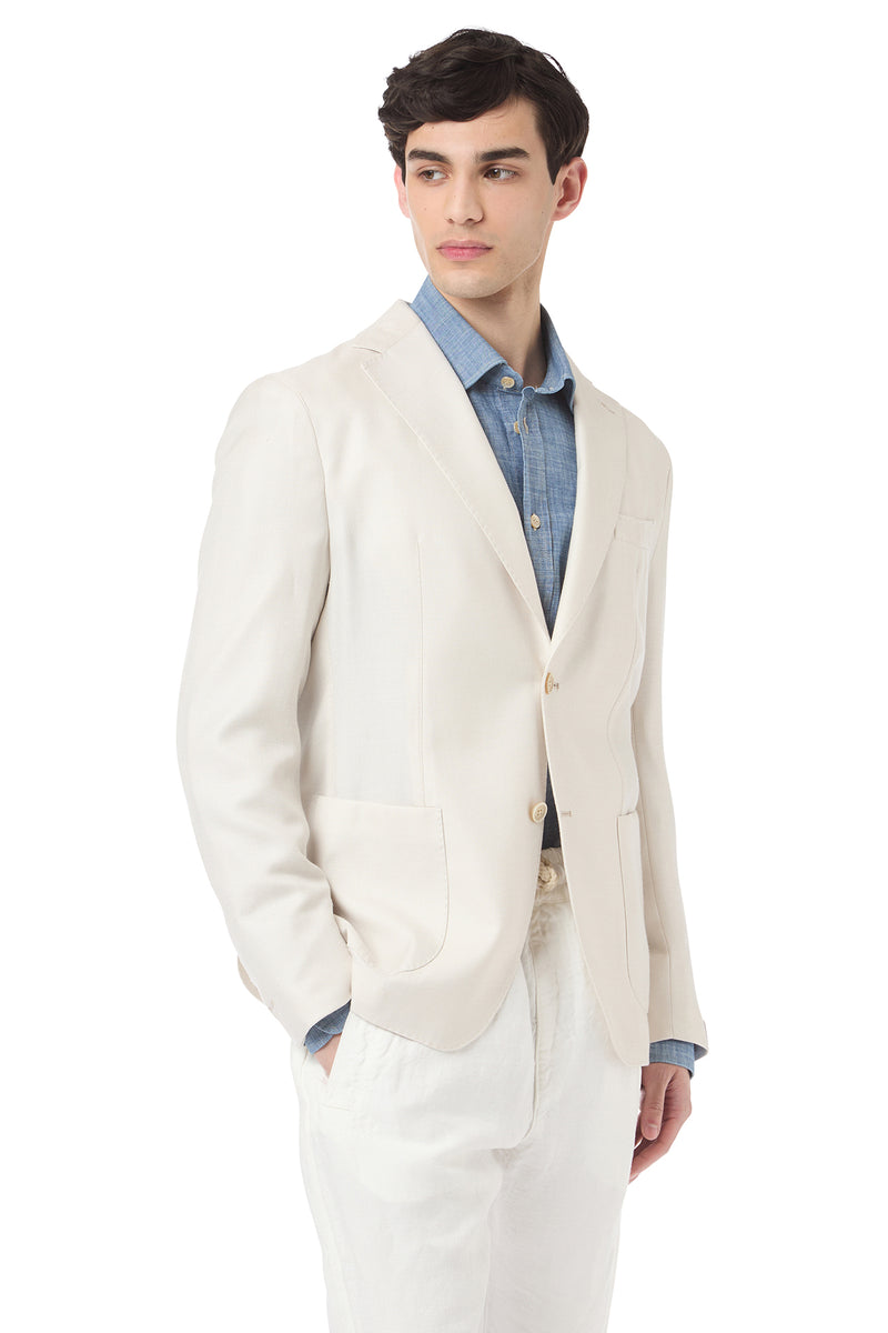 GIACCA MONOPETTO CASHMERE SETA LINO