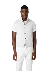 GILET REVERSIBILE LINO E COTONE