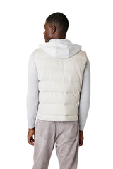 GILET BIMATERICO SETA E FELPA