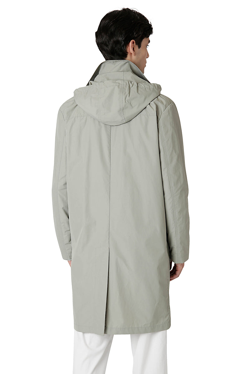 DETACHABLE HOODED TRENCH COAT
