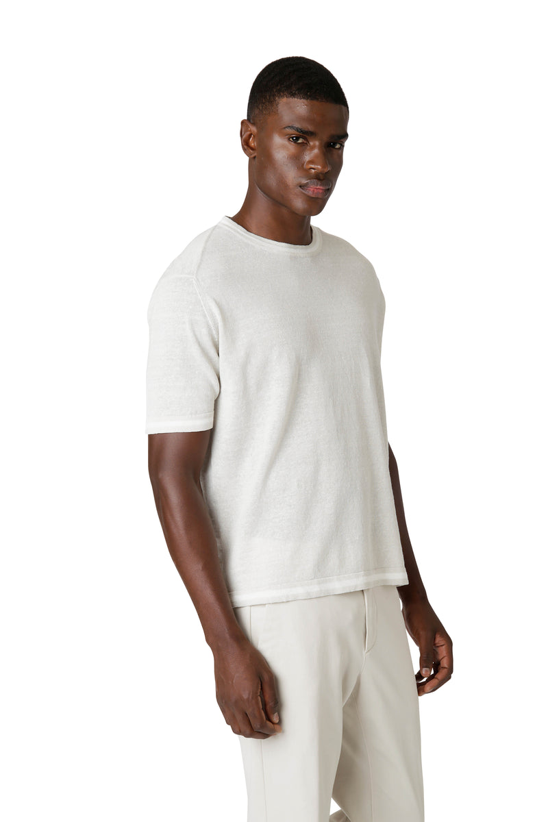 MAGLIA GIROCOLLO LINO