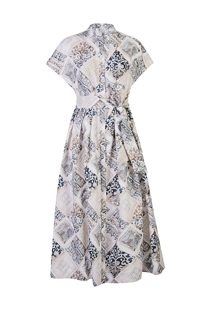 VESTITO LINO CON STAMPA