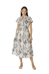 VESTITO LINO CON STAMPA