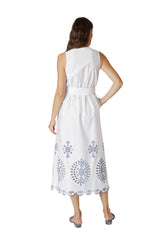 VESTITO COTONE STRETCH CON RICAMO