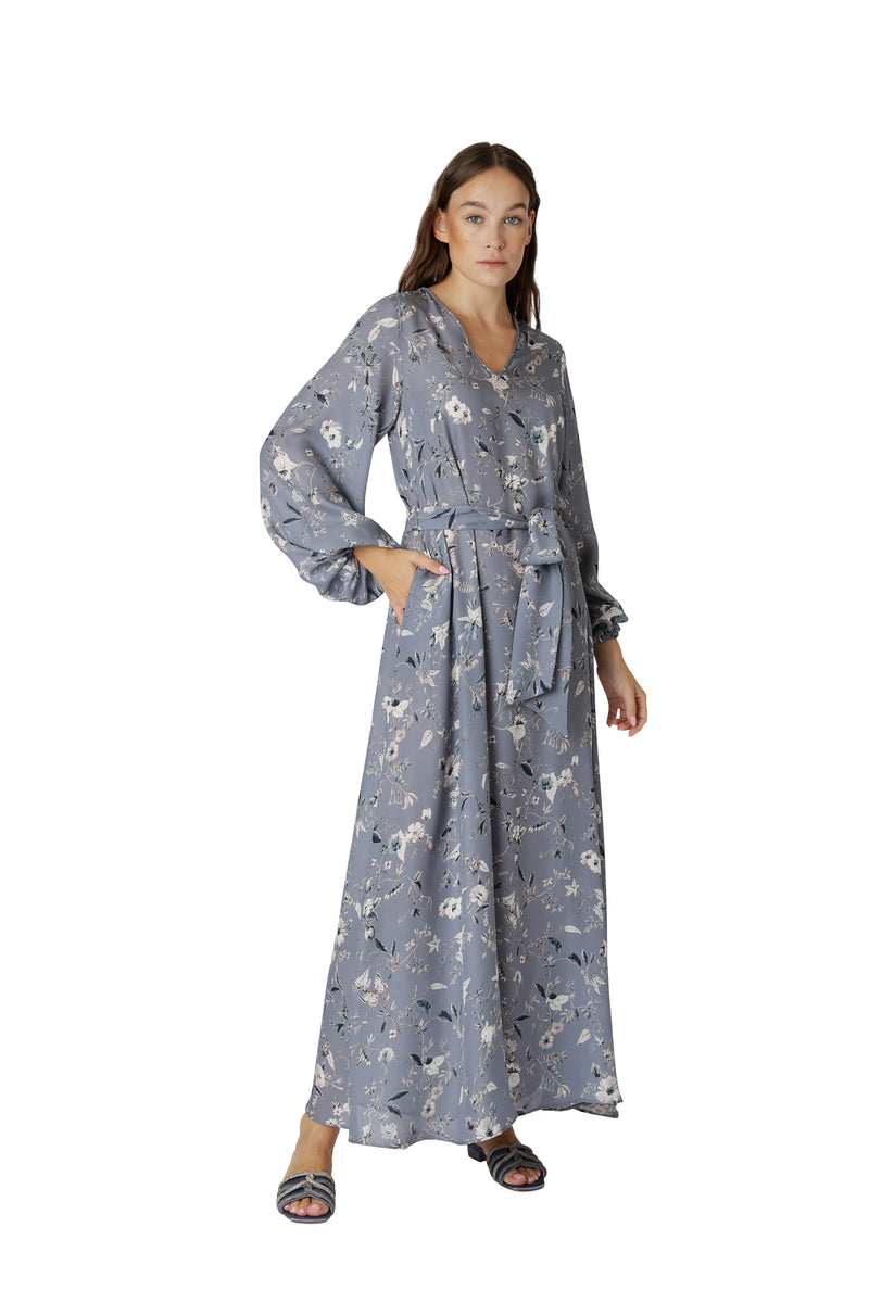 PUFF SLEEVE PRINTED DRESS