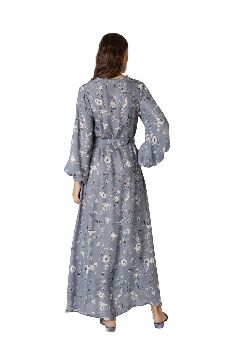 PUFF SLEEVE PRINTED DRESS