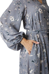 PUFF SLEEVE PRINTED DRESS