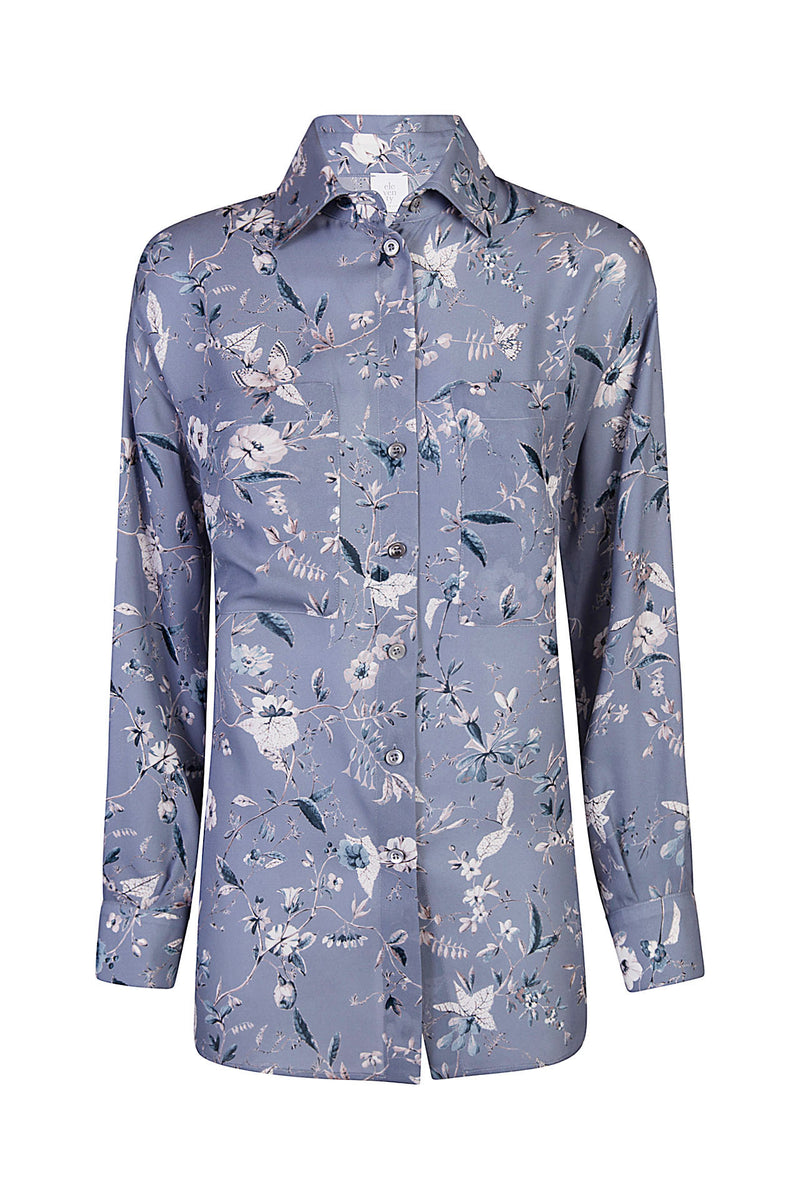 CAMICIA SETA GEORGETTE STAMPA RAMAGE