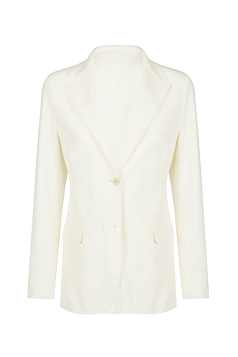SINGLE-BREASTED RAW CUT JACKET