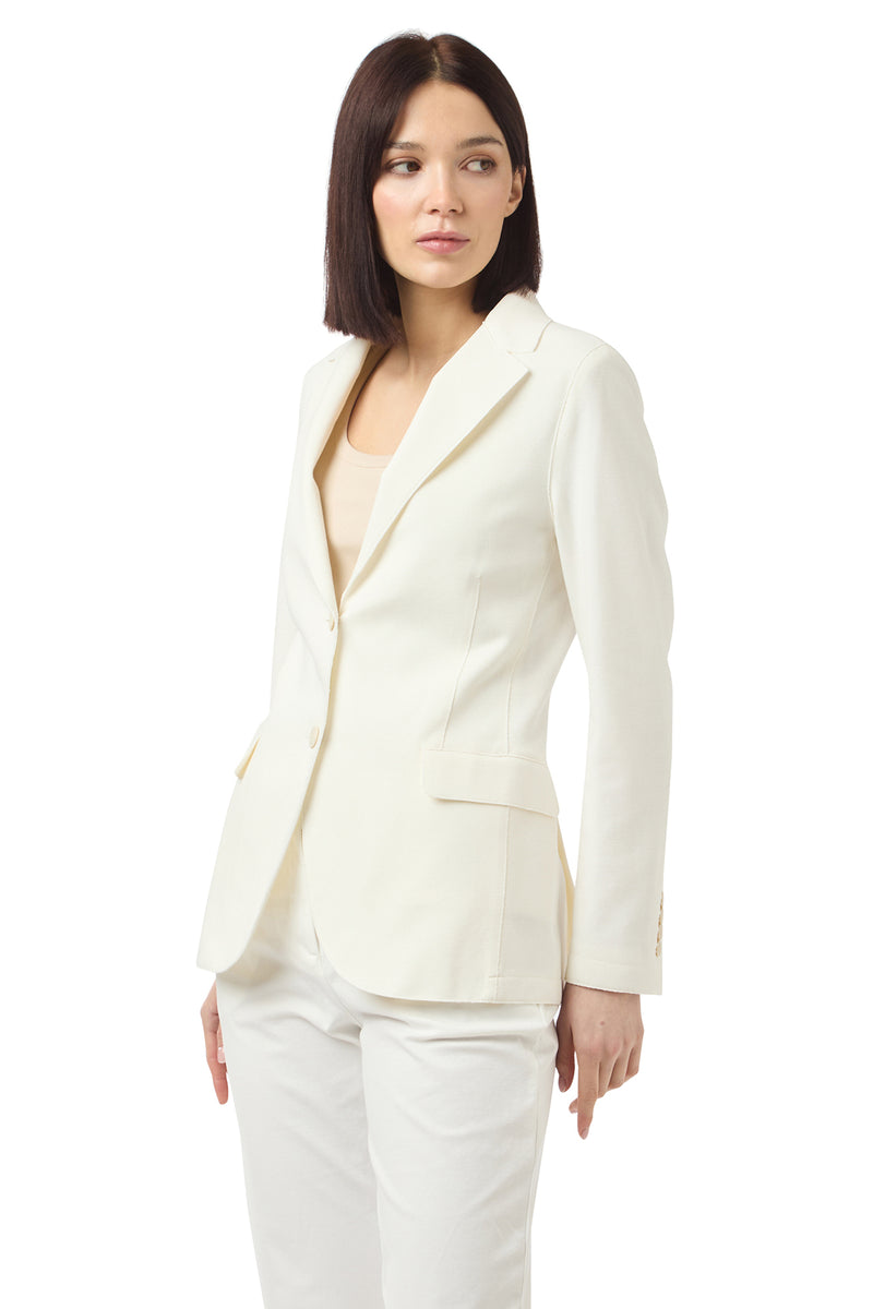 SINGLE-BREASTED RAW CUT JACKET