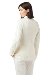 SINGLE-BREASTED RAW CUT JACKET
