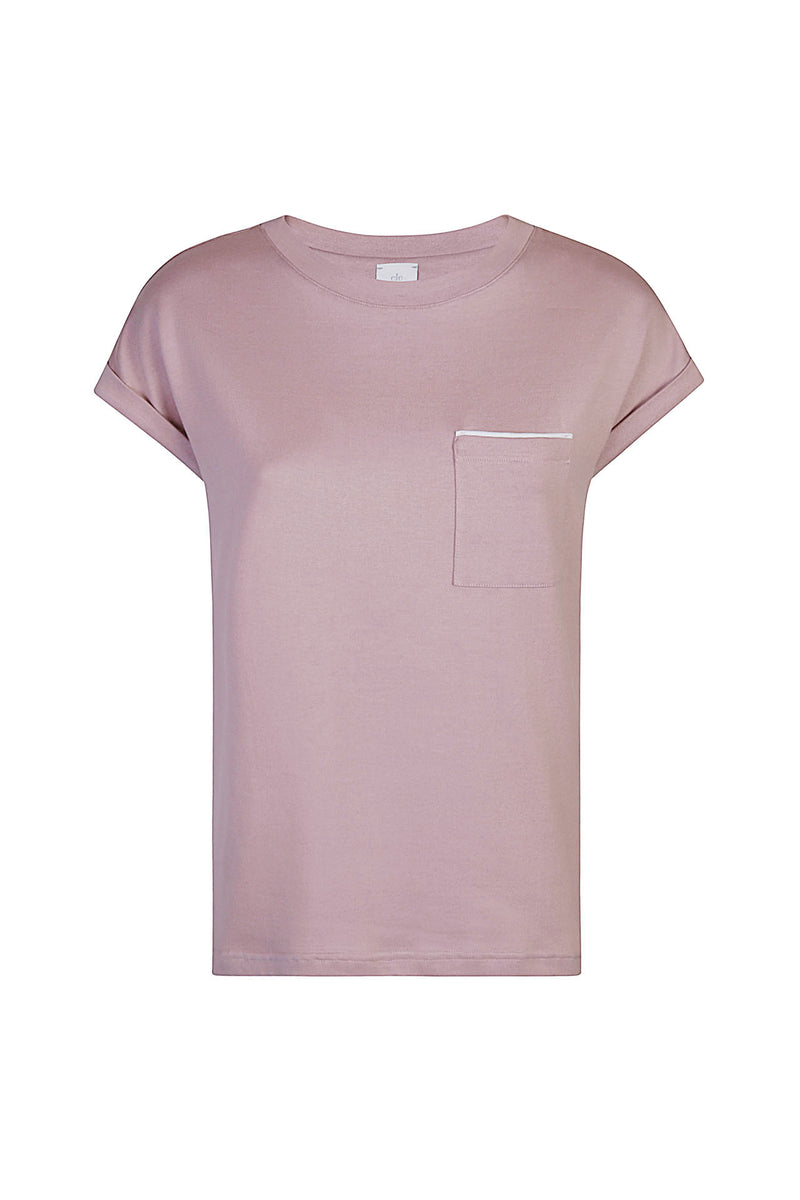 T-SHIRT GIROCOLLO COTONE JERSEY CON CONTRASTO