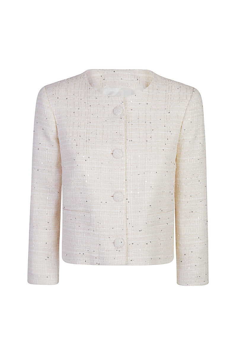 GIACCA MONOPETTO CON PAILLETTES