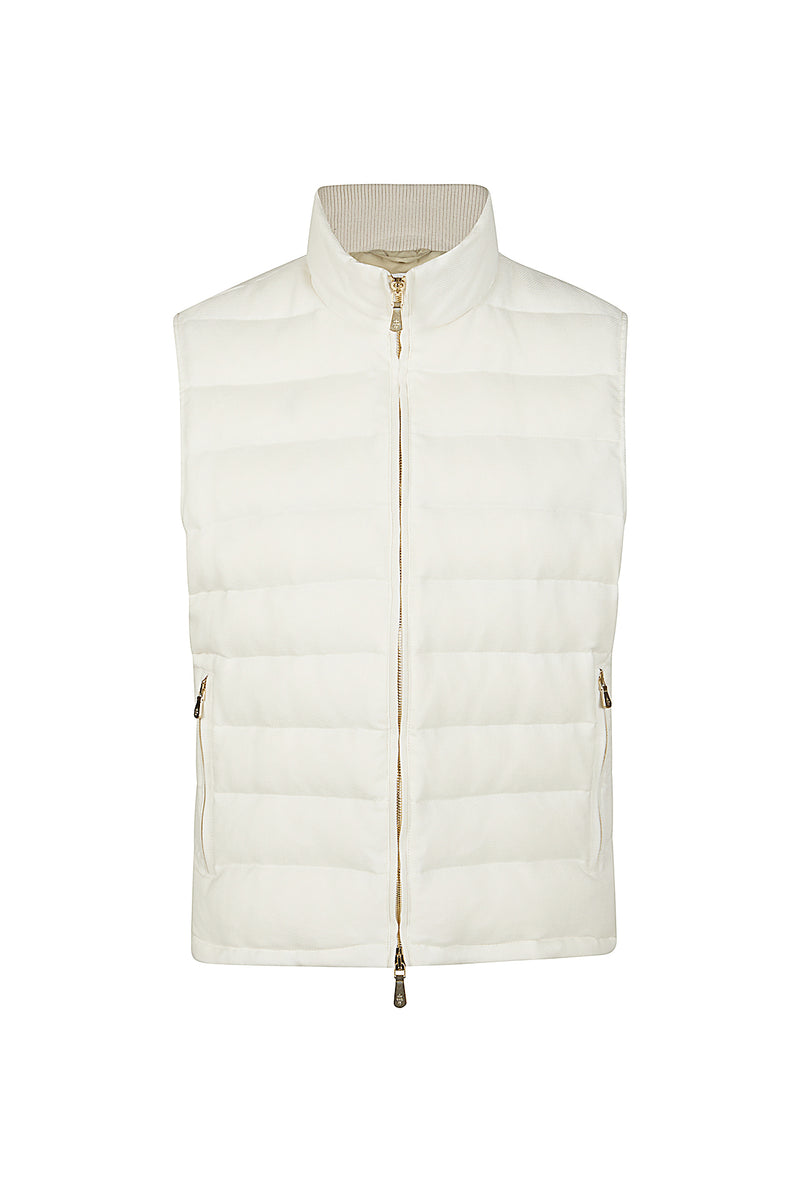 VEST WITH KNITTED COLLAR