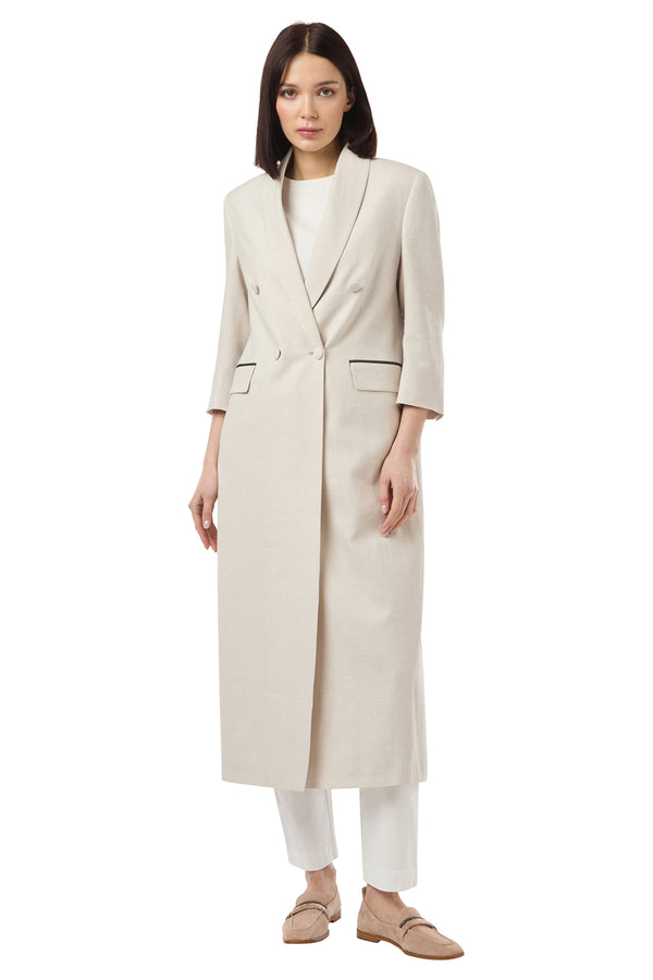 FOUR-BUTTON DUSTER COAT